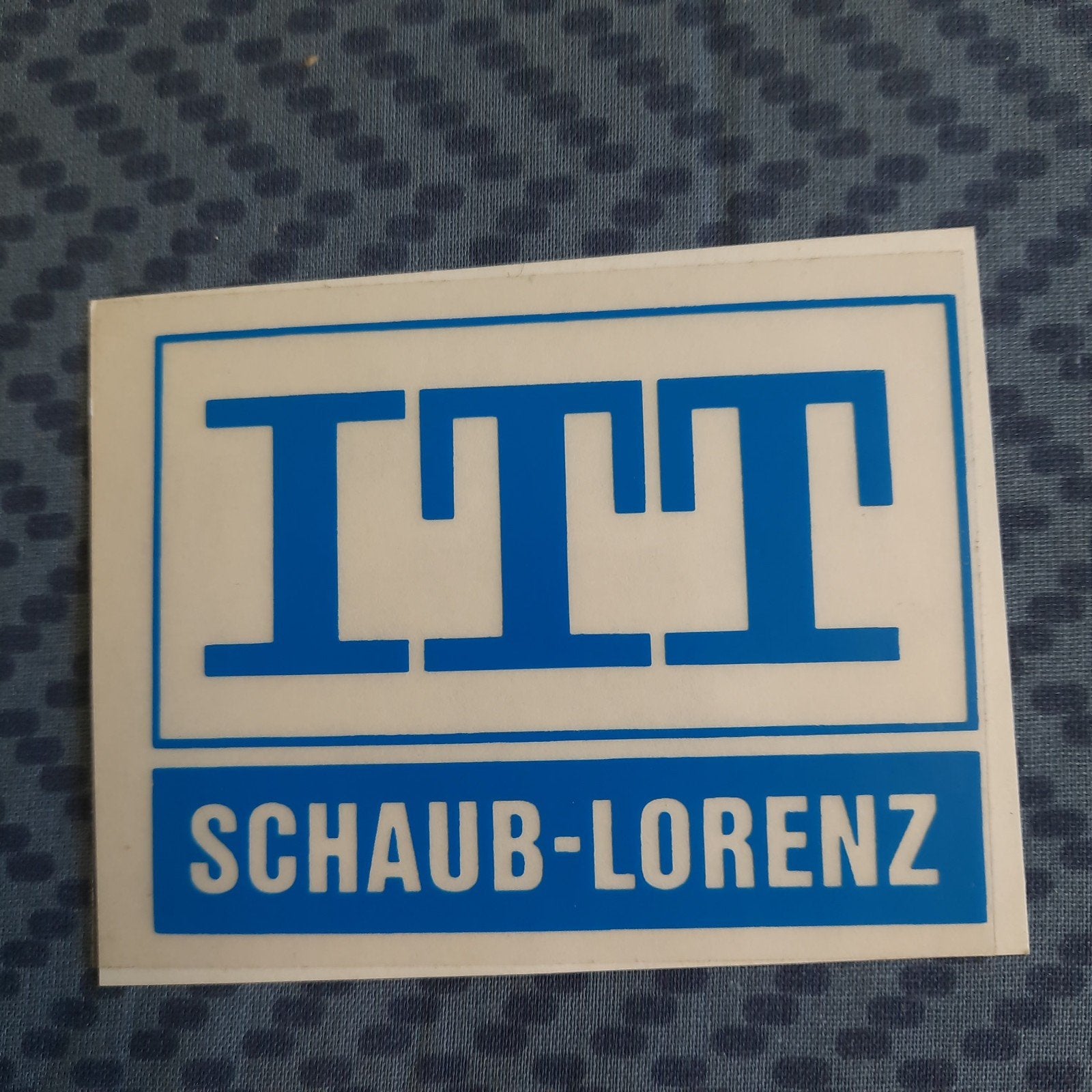 ITT SCHAUB-LORENZ * VINTAGE STICKER voor BEELD en GELUID..., Verzamelen, Stickers, Zo goed als nieuw, Merk, Ophalen