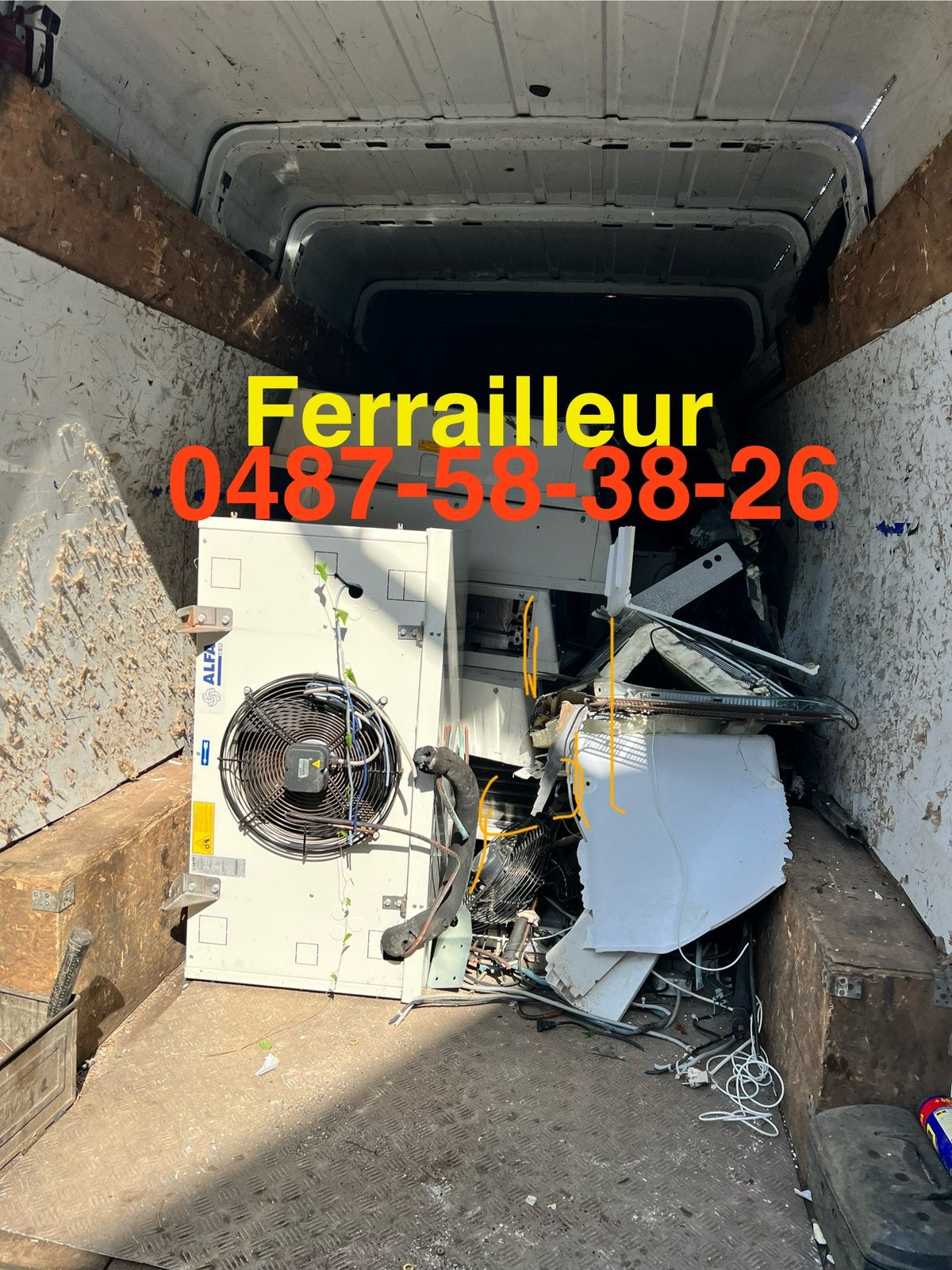 Ferrailleur Brussel  vide votre metal gratuit 0487/58/38/26, Enlèvement