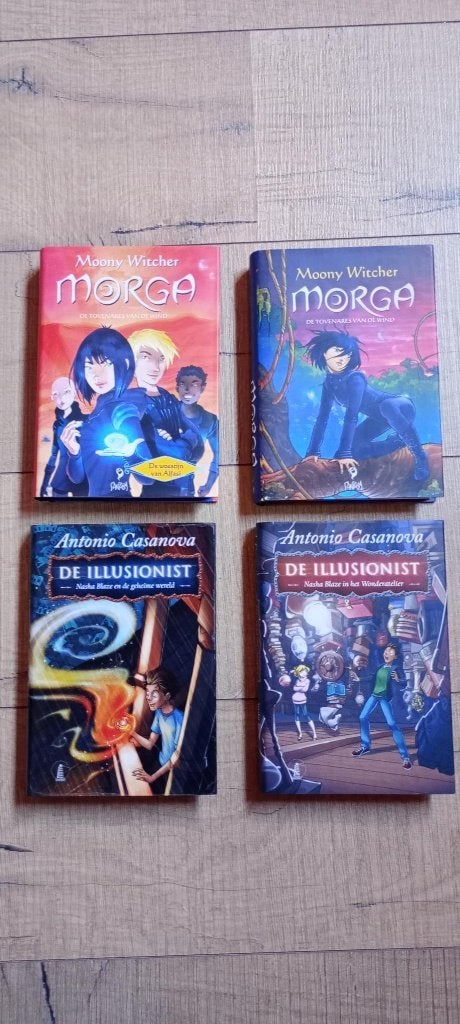 box : 2 boeken Morga en 2 boeken The Illusionist - als nieuw, Boeken, Ophalen of Verzenden, Zo goed als nieuw, Fictie