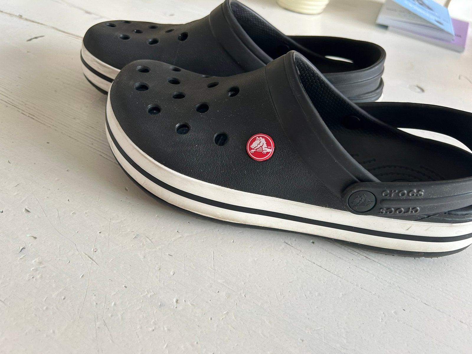 Crocs - maat 6/7 - zwart, Ophalen, Gebruikt, Jongen of Meisje, Schoenen