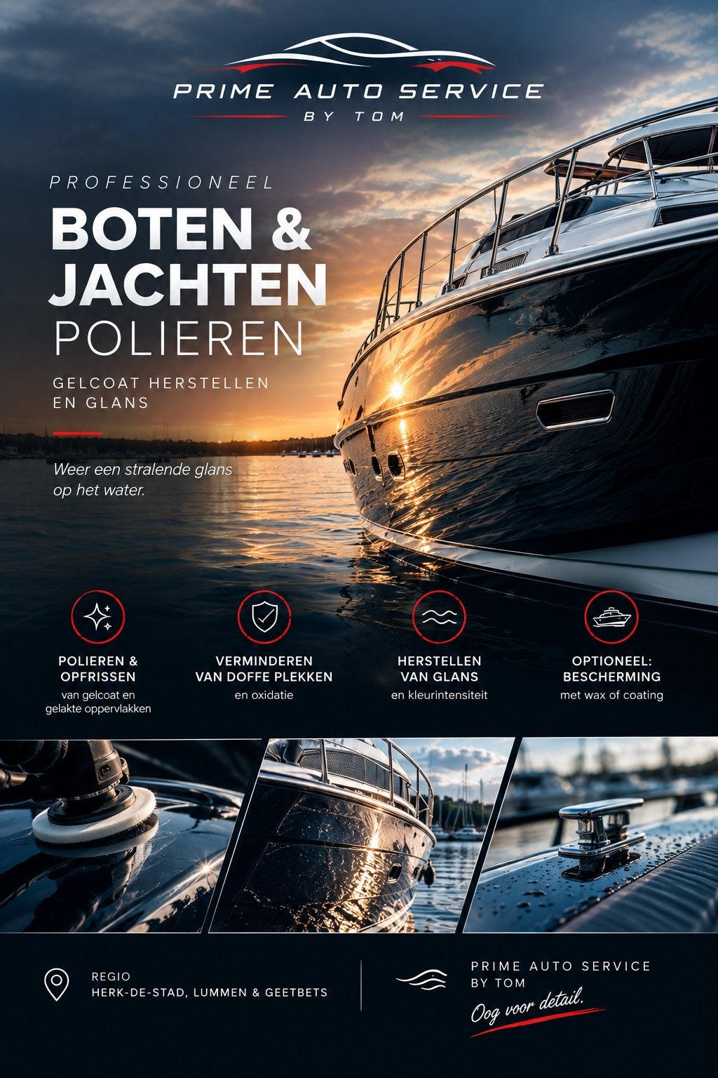Boot & jacht polieren op locatie – Gelcoat en glans, Sports nautiques & Bateaux, Enlèvement, Comme neuf