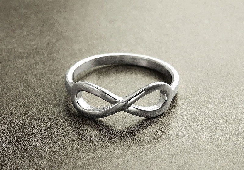 Bague Infinity en argent sterling 925 pour femme, Neuf, Enlèvement ou Envoi, 17 à 18, Femme
