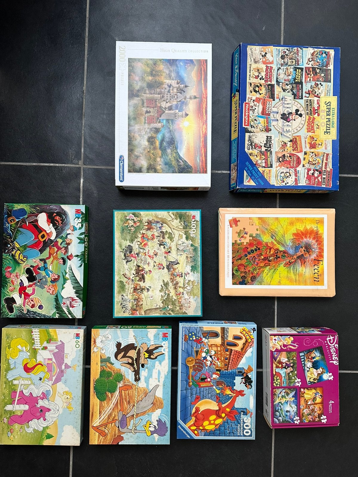 Joli lot de 9 puzzles (Disney, Castle, Nostalgia), Enlèvement ou Envoi, Utilisé, Puzzle