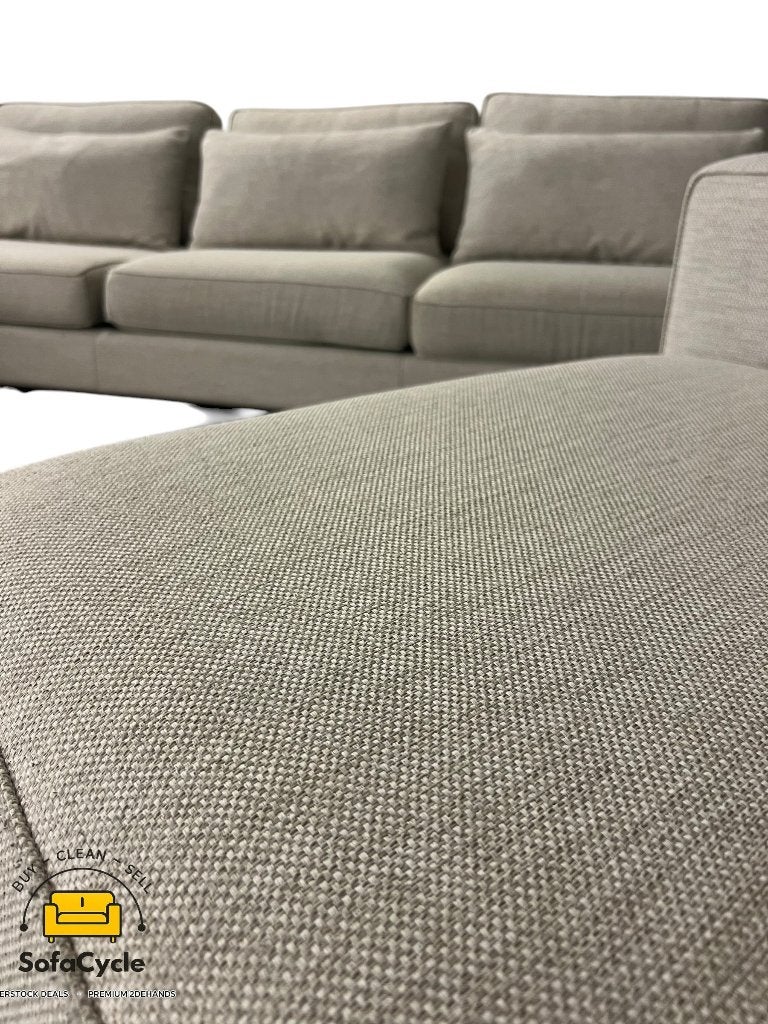 Hoekzetel beige in bouclé, hoek L, Huis en Inrichting, Nieuw, Zonnestraat 223-229, 9600 Ronse, België, Info@sofacycle.be, SofaCycle VOF