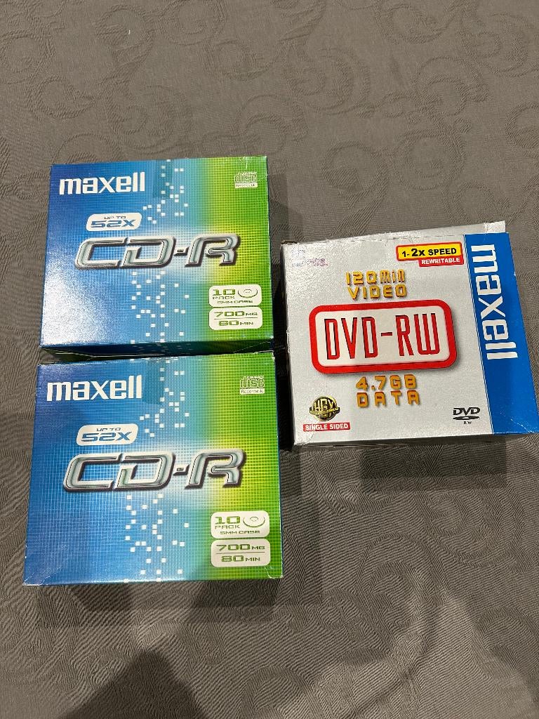 18 CD-R et 2 DVD-RW MAXELL neufs, Enlèvement, Cd