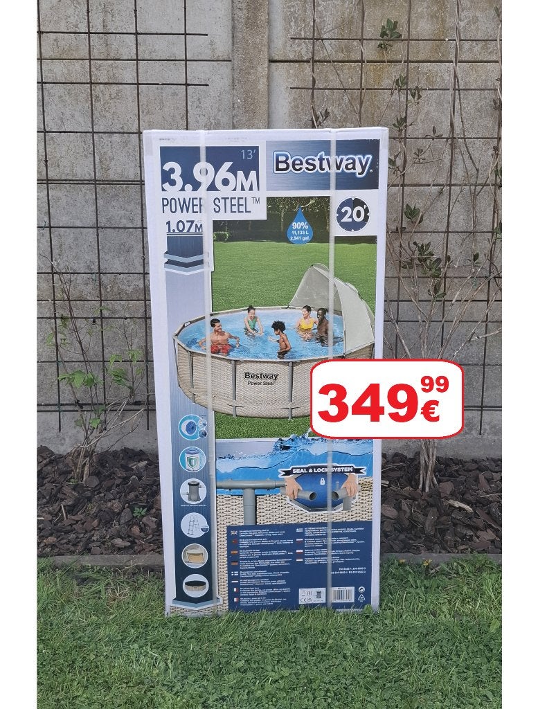 Piscine tubulaire hors sol NEUVE, 396x107, AVEC accessoires, Neuf, 200 à 400 cm, 300 cm ou plus, Rond