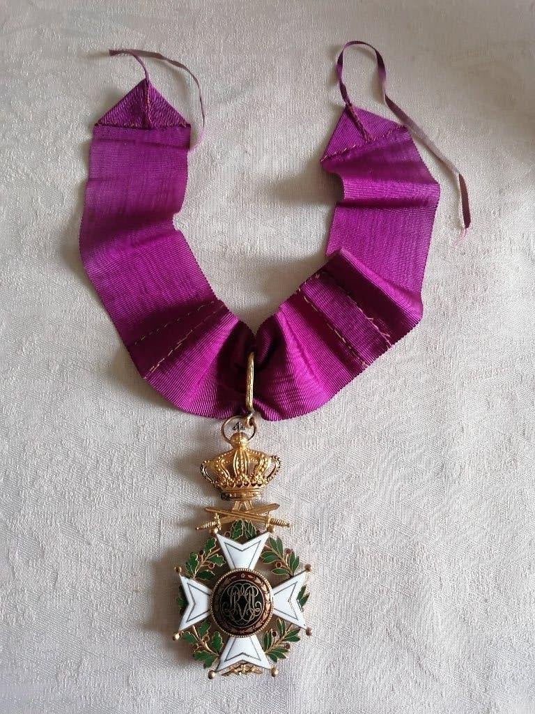 Commandeur Leopoldsorde militair, Ophalen of Verzenden, Landmacht, Lintje, Medaille of Wings