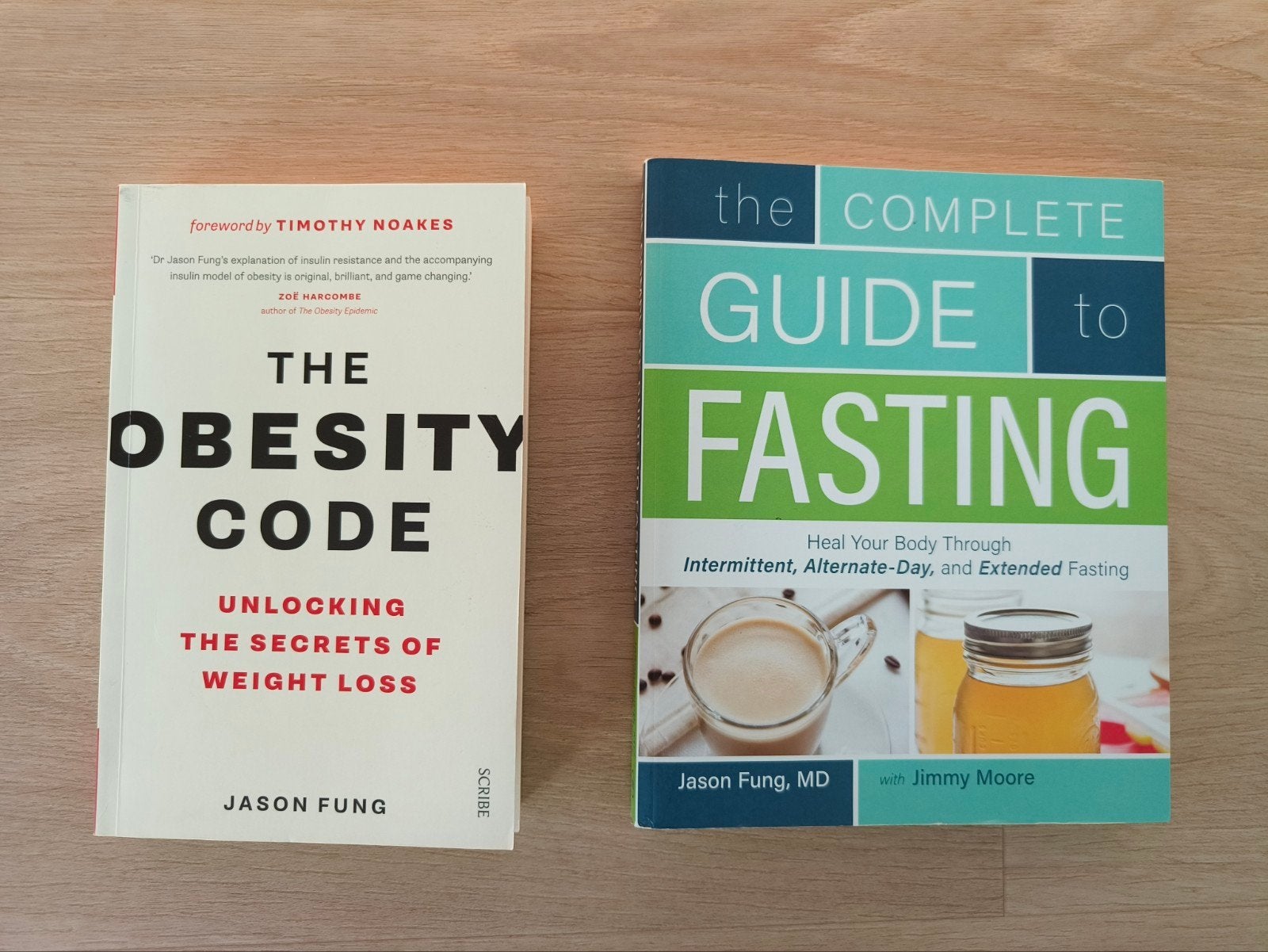 2 Boeken Jason Fung, Boeken, Gezondheid, Dieet en Voeding, Zo goed als nieuw, Ophalen of Verzenden