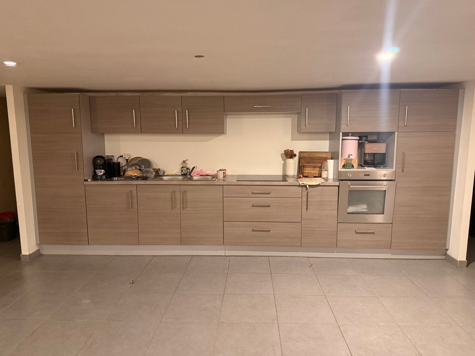 Keuken - Kitchen - Cuisine, Maison & Meubles, Cuisine | Cuisines complètes, Brillant ou Laqué, Bois, Brun, Enlèvement