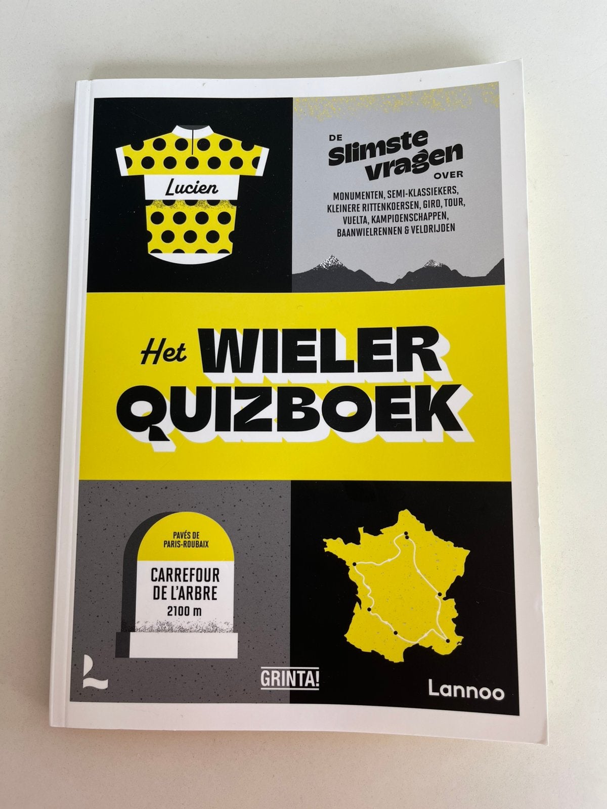 Grinta! Het wielerquizboek / 599 quizvragen, Boeken, Ophalen of Verzenden, Zo goed als nieuw, Grinta!, Denksport
