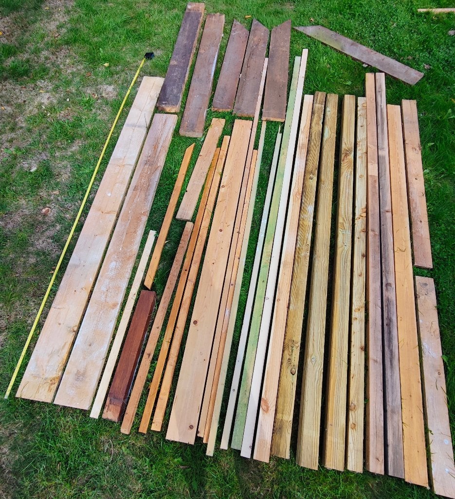 Lot de planches, et poutre en chêne, Enlèvement, Utilisé, Chêne, Poutre