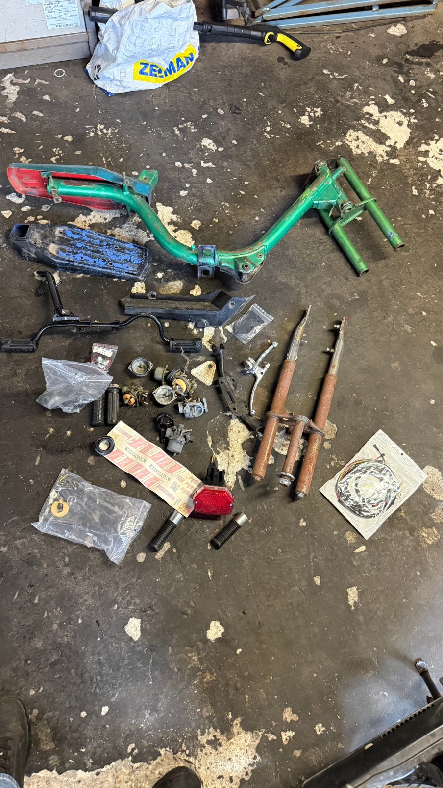 Honda camino onderdelen frame voorvork kabelboom, Vélos & Vélomoteurs, Enlèvement, Cadre