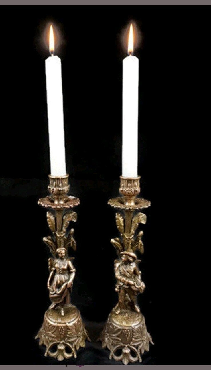 Chandeliers vintage en bronze pour homme et femme - années 1, Enlèvement ou Envoi