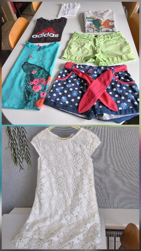 Vêtements enfants T. 8-10 ans /robe/t-shirts/shorts, Enlèvement ou Envoi, Utilisé, Fille