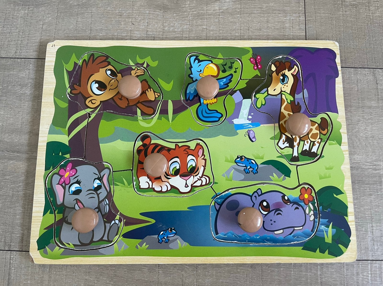 3 houten inlegpuzzels dieren, Kinderen en Baby's, Ophalen, Zo goed als nieuw, Van hout, Minder dan 10 stukjes