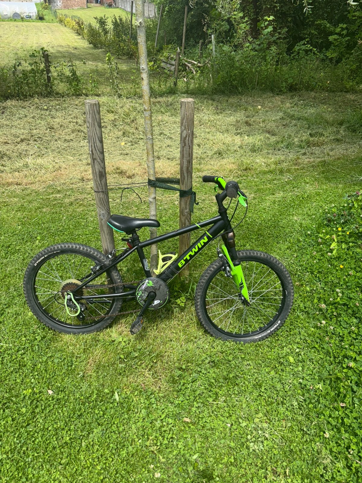 Groene mountainbike voor kinderen, Fietsen en Brommers, Fietsen | Mountainbikes en ATB, 57 cm of meer, Hardtail, Heren, Zo goed als nieuw