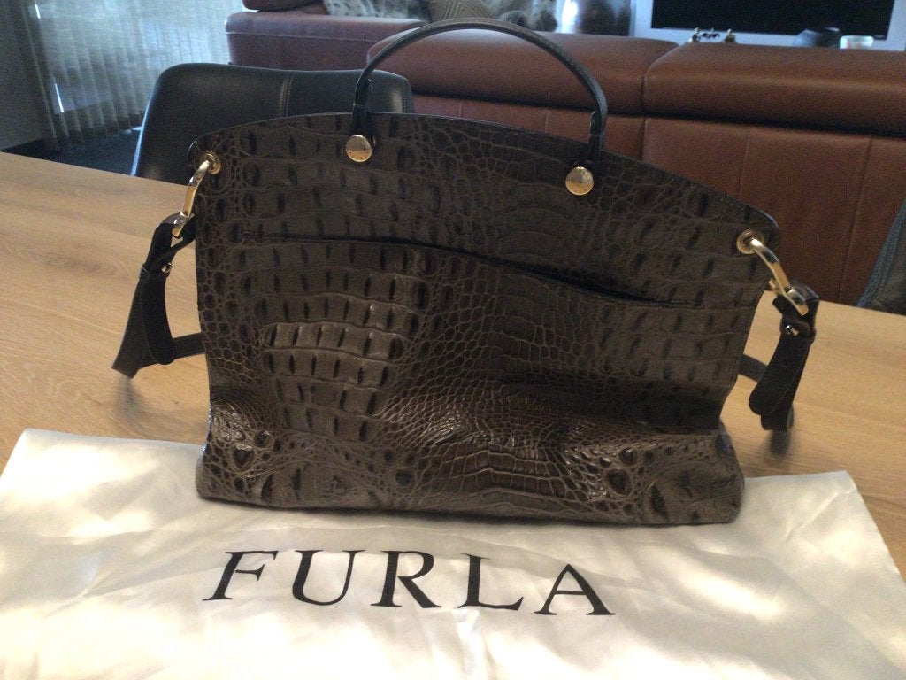 Mooie lederen handtas Furla, Handtassen en Accessoires, Ophalen of Verzenden, Zo goed als nieuw, Handtas