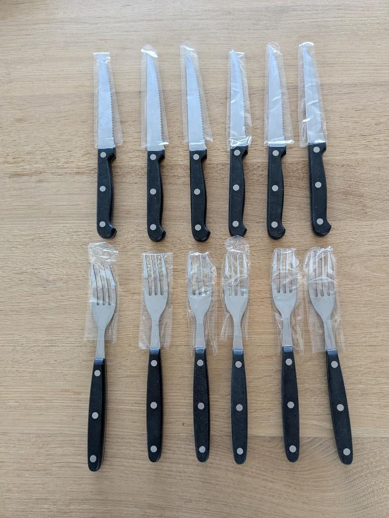 Set bestek / steakbestek, Ophalen, Nieuw, Inox of Chroom, Bestekset