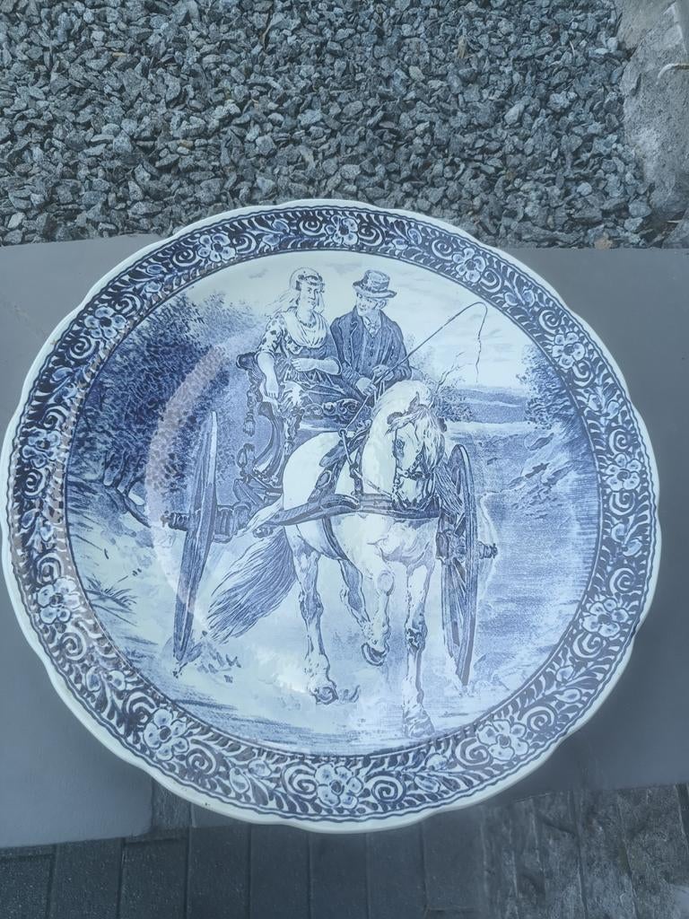 Belle plaque murale décorative « Boch Belgium Delfts », Antiquités & Art, Enlèvement