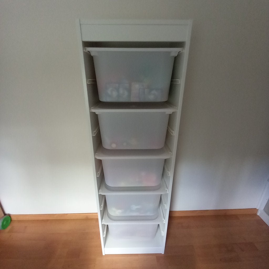 IKEA Trofast kast wit incl. 5 bakken & veel speelgoed!, Ophalen, Zo goed als nieuw, Kast