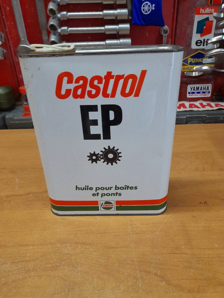 ancien bidon huile vide castrol ep boites ponts, Envoi, Utilisé, Emballage