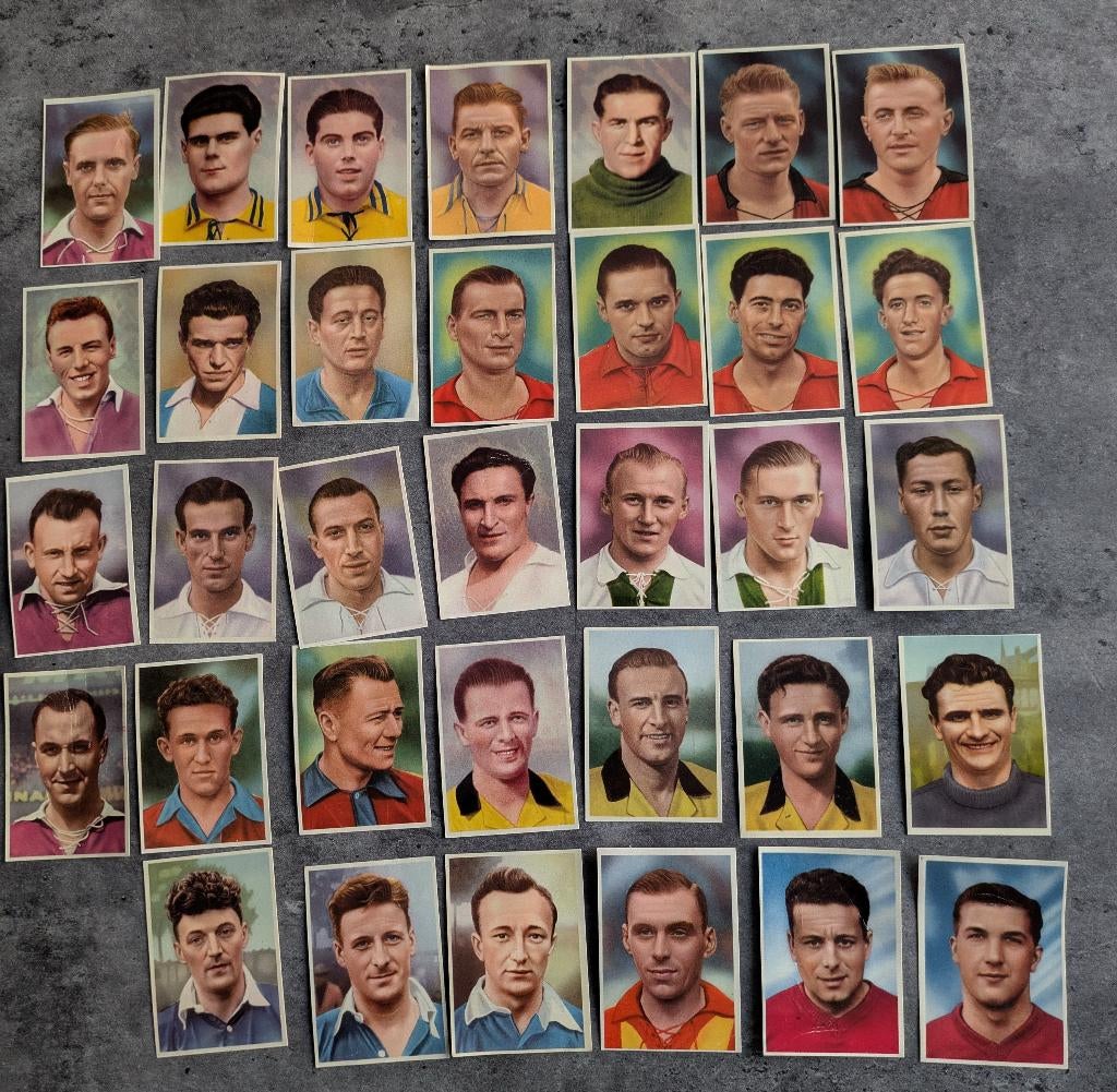 Voetbal BELGIAN CHEWING GUM 1951/52 34X zeldzaam, Verzenden