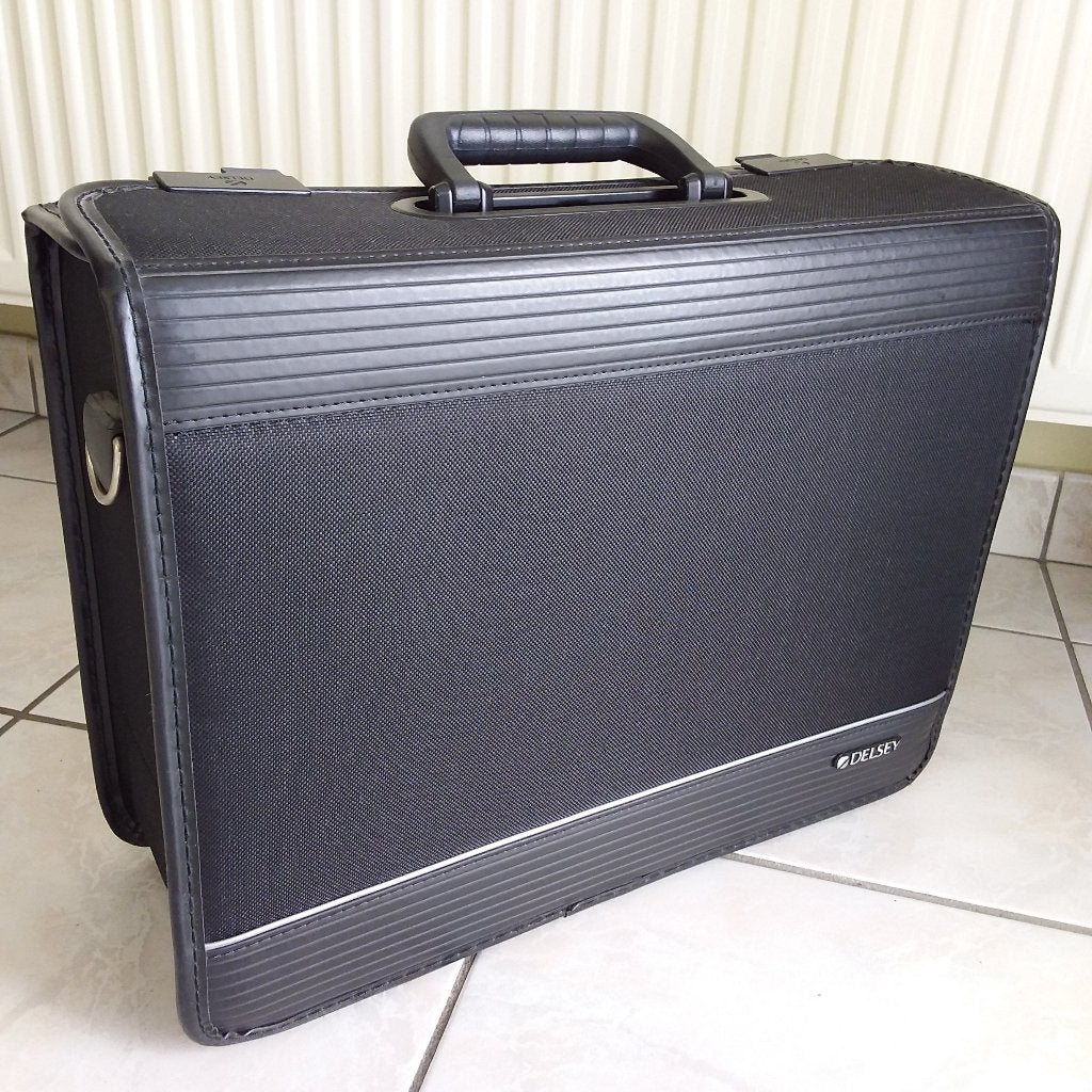Valise d’affaires DELSEY, avec sangle en cuir, Enlèvement, Cuir