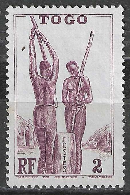 Togo 1941 - Yvert 182 - Het pellen van Gierst. (ZG), Verzenden, Postfris