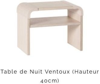 Table de chevet JOOKEN Ventoux., Maison & Meubles, Enlèvement, Utilisé, Bois, 45 à 65 cm