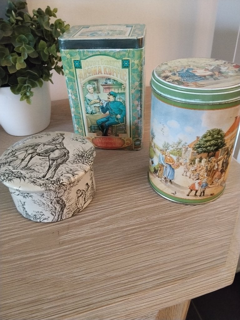 3 vintage blikken dozen, Verzamelen, Ophalen of Verzenden, Zo goed als nieuw
