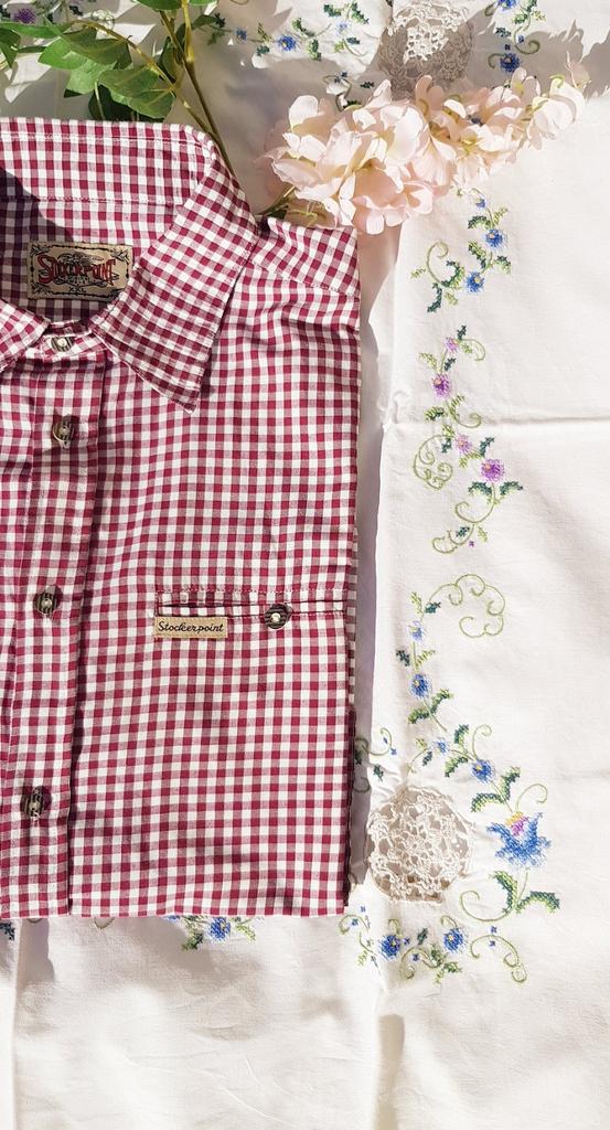 Chemise bavaroise VICHY vintage 🌈, Enlèvement ou Envoi