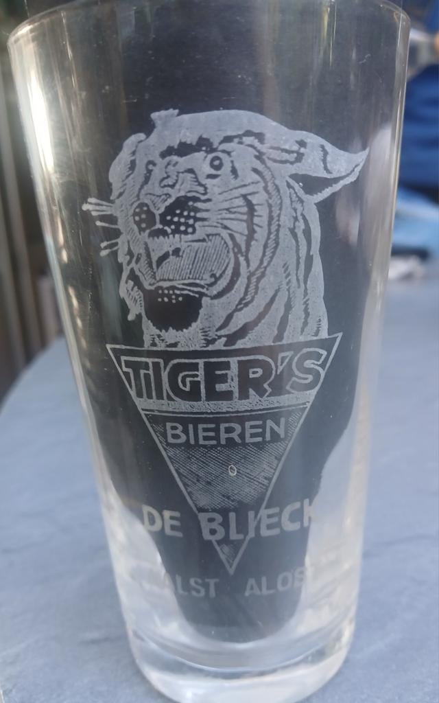 Oud gezuurd glas  brouwerij de blieck ..aalst, Ophalen of Verzenden