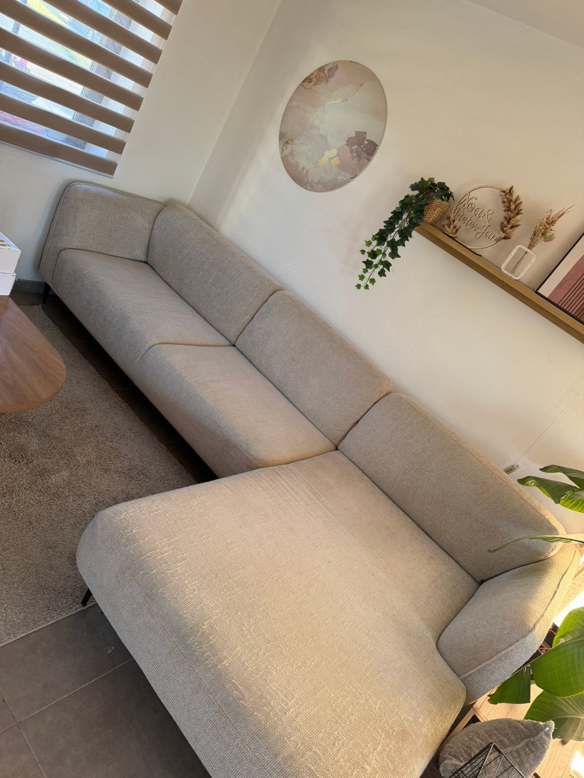 Zetel Kelmis met longchair, Ophalen, Zo goed als nieuw
