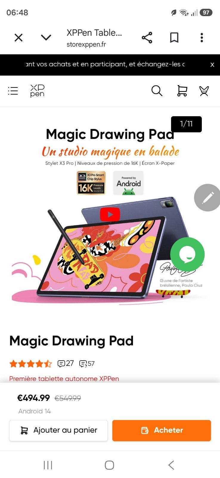 Tablette Magic Drawing Pad, Informatique & Logiciels, Enlèvement ou Envoi