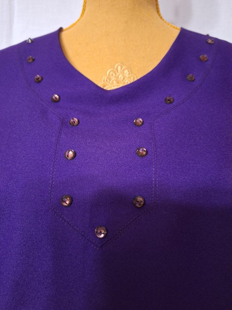 Très jolie longue robe habillée, « Vintage » taille 42, Taille 42/44 (L), Enlèvement ou Envoi, Fait main, Comme neuf