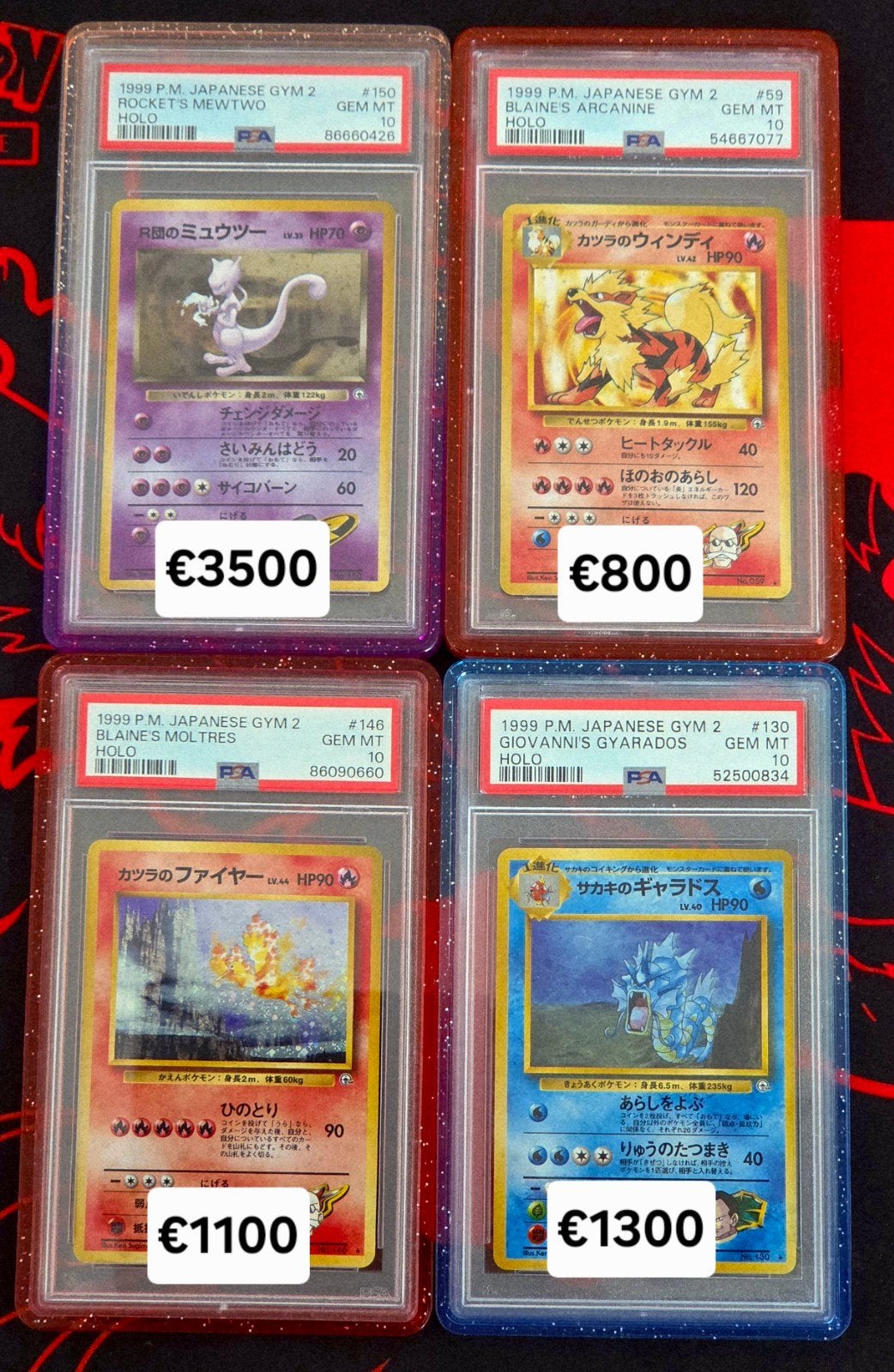 Pokémon - Gym Challenge 2 Slabs - PSA 10, Ophalen of Verzenden, Nieuw, Meerdere kaarten, Foil