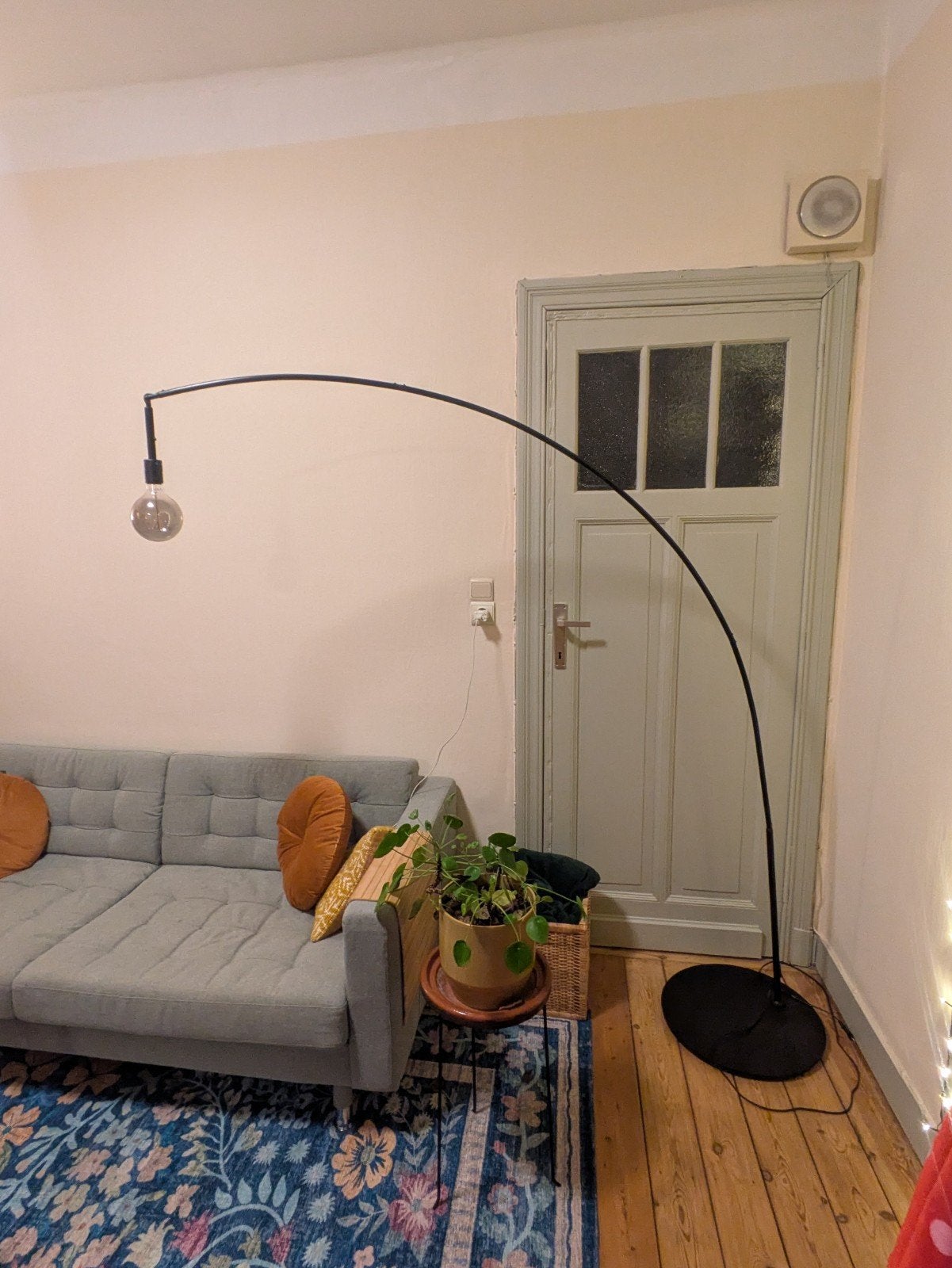 Lampe Skaftet noire Ikea, Maison & Meubles, Comme neuf, E27 (grand), Métal, 150 à 200 cm