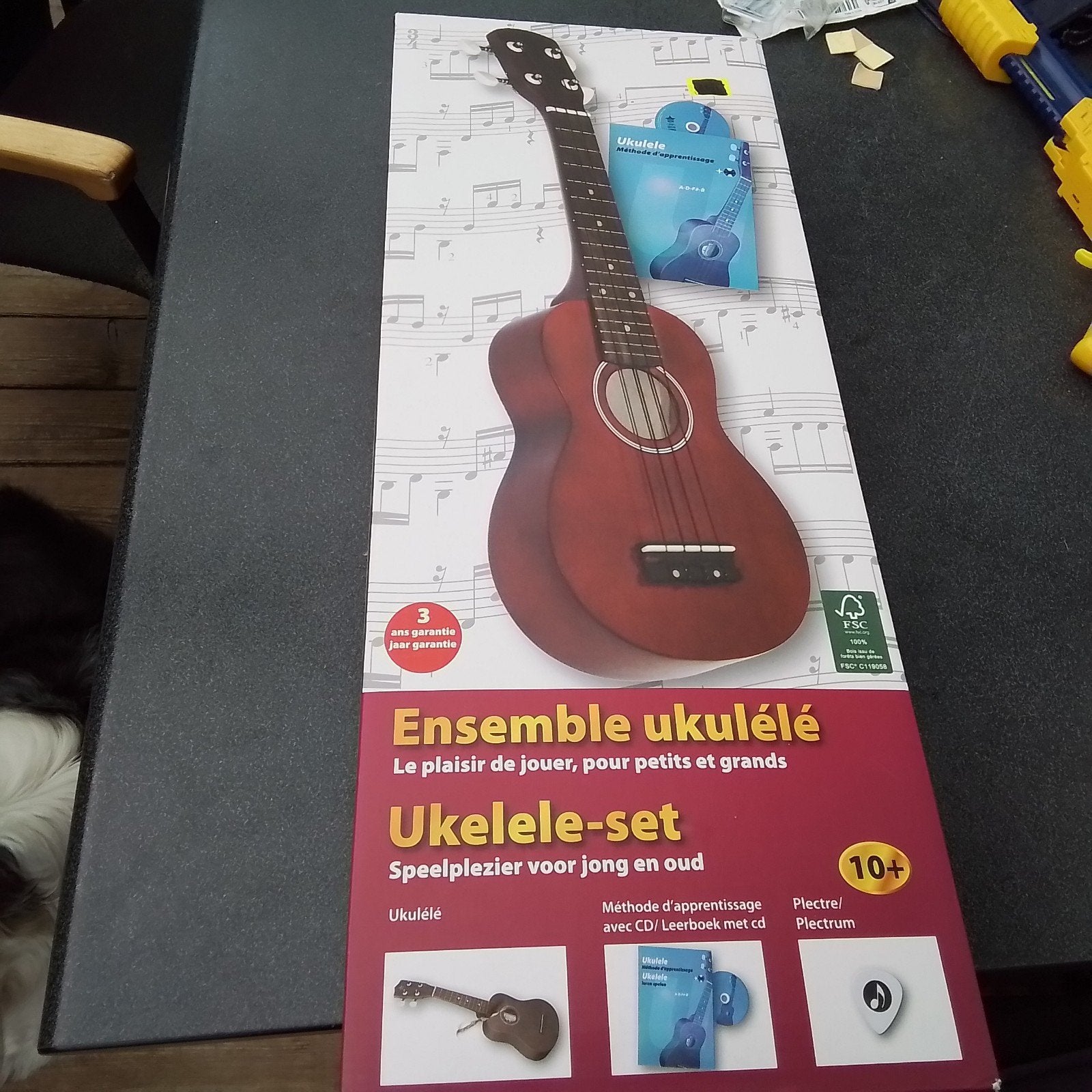 ukelele in doos, Muziek en Instrumenten, Ophalen