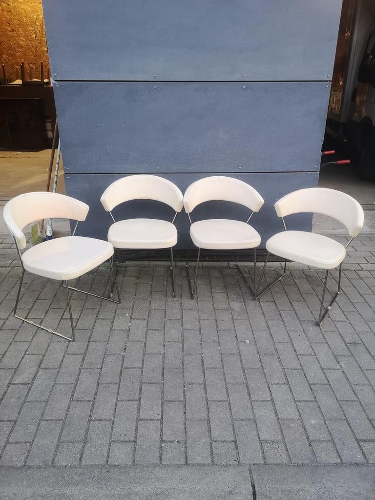 Lot de 4 chaises calligaris vintage new york design italien, Antiquités & Art, Antiquités | Meubles | Chaises & Canapés, Enlèvement