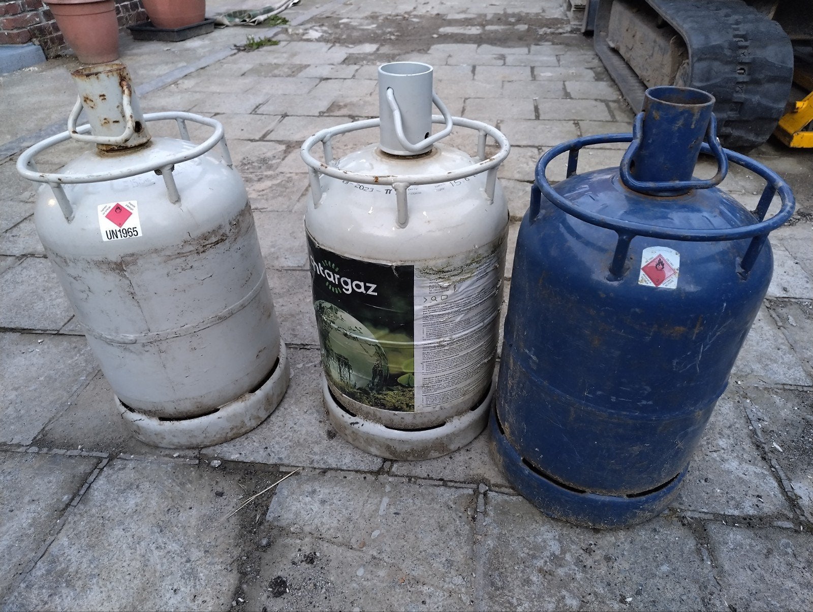 gasflessen 15,6 kg, Ophalen