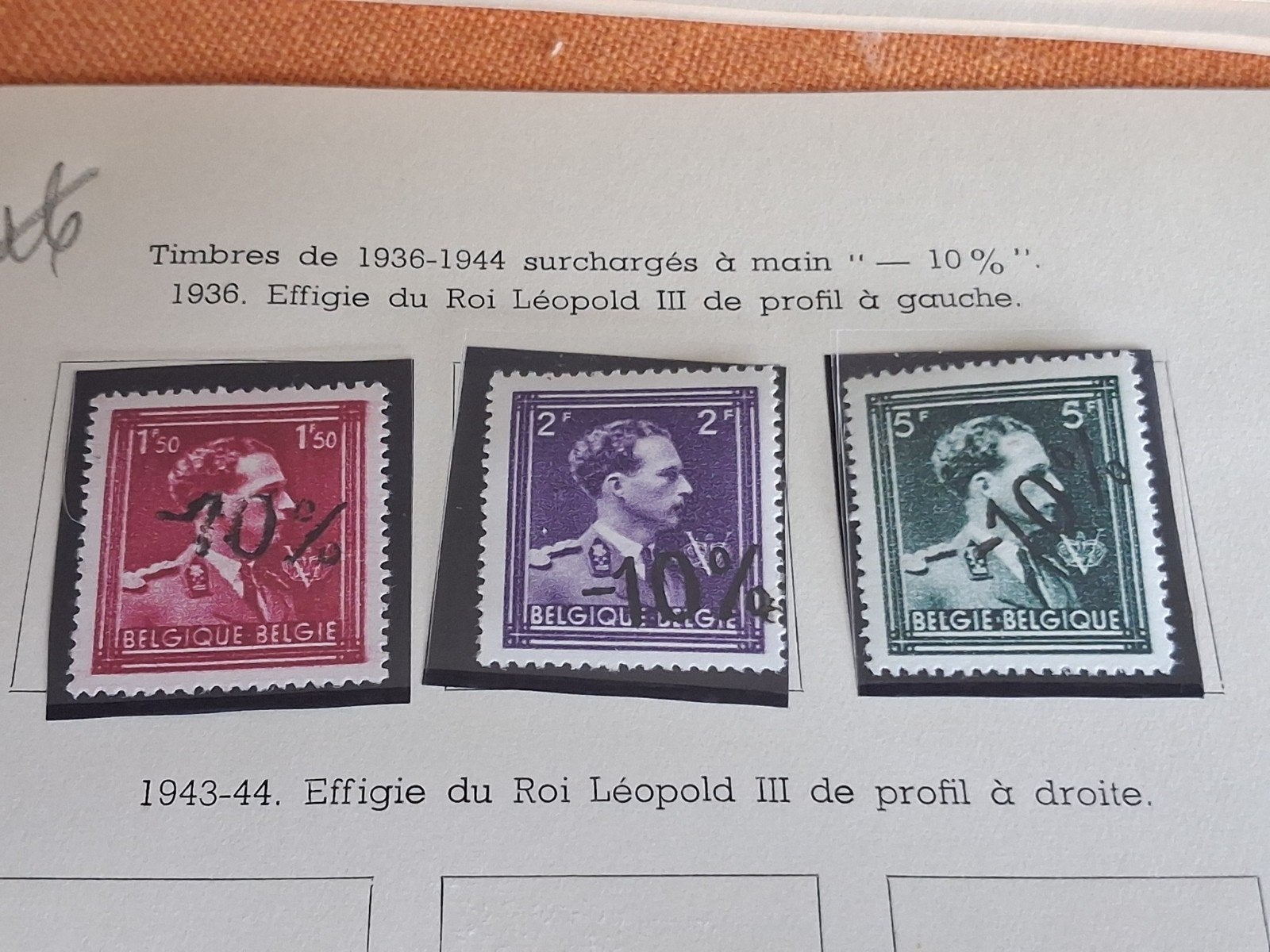1946 timbres belges COB 724k 724L 724 M, Enlèvement ou Envoi