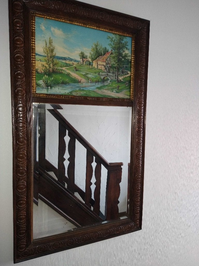 Vintage trumeau-spiegel, Antiek en Kunst, Ophalen