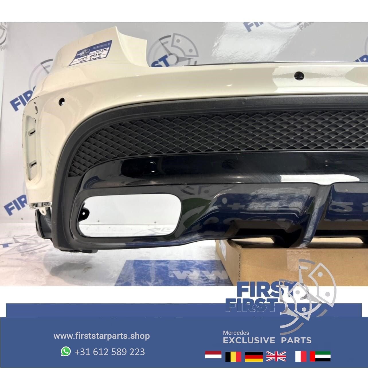 W156 GLA 45 AMG ACHTERBUMPER WIT Mercedes 2013-2018 GLA45 BU, Arrière, Utilisé, -, -