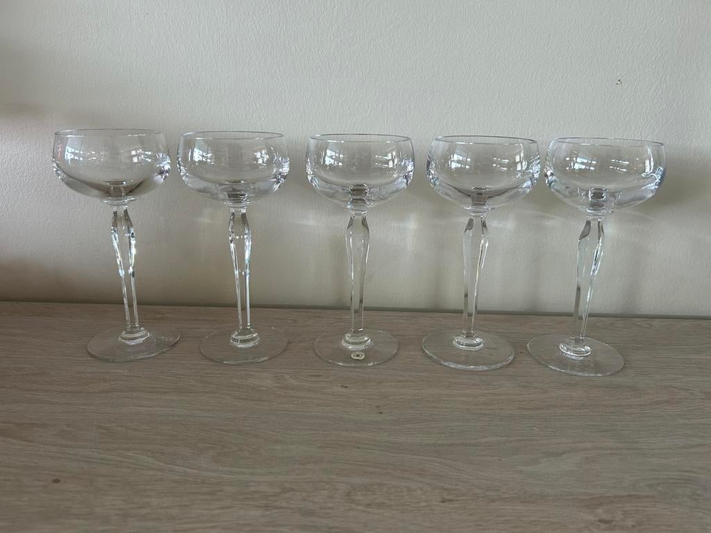 Val Saint Lambert kristallen champagne glazen, Antiek en Kunst, Ophalen