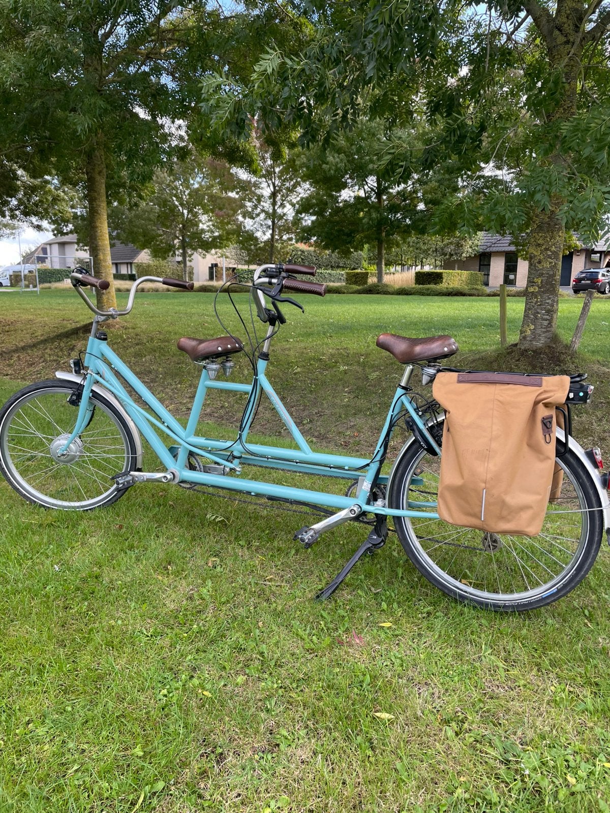 Zeer mooie elektrische kind-ouder tandem, Ophalen, Zo goed als nieuw