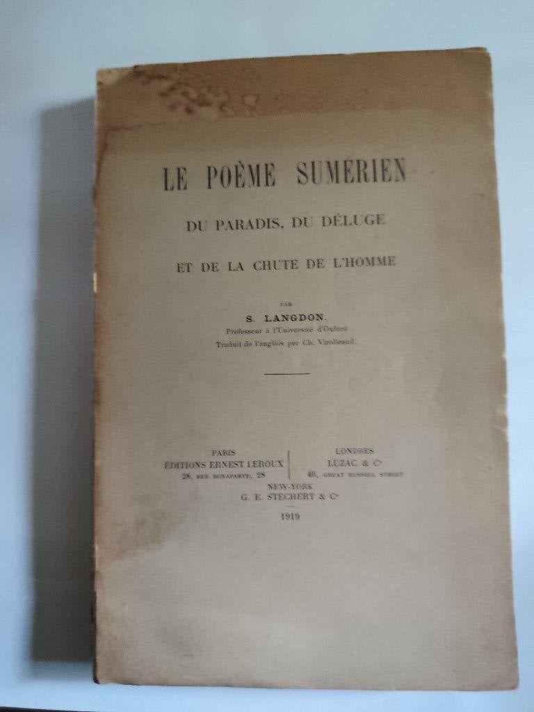 S.Langdon. Le poème sumérien du Paradis,  du déluge etc..., Ophalen of Verzenden, S.Langdon