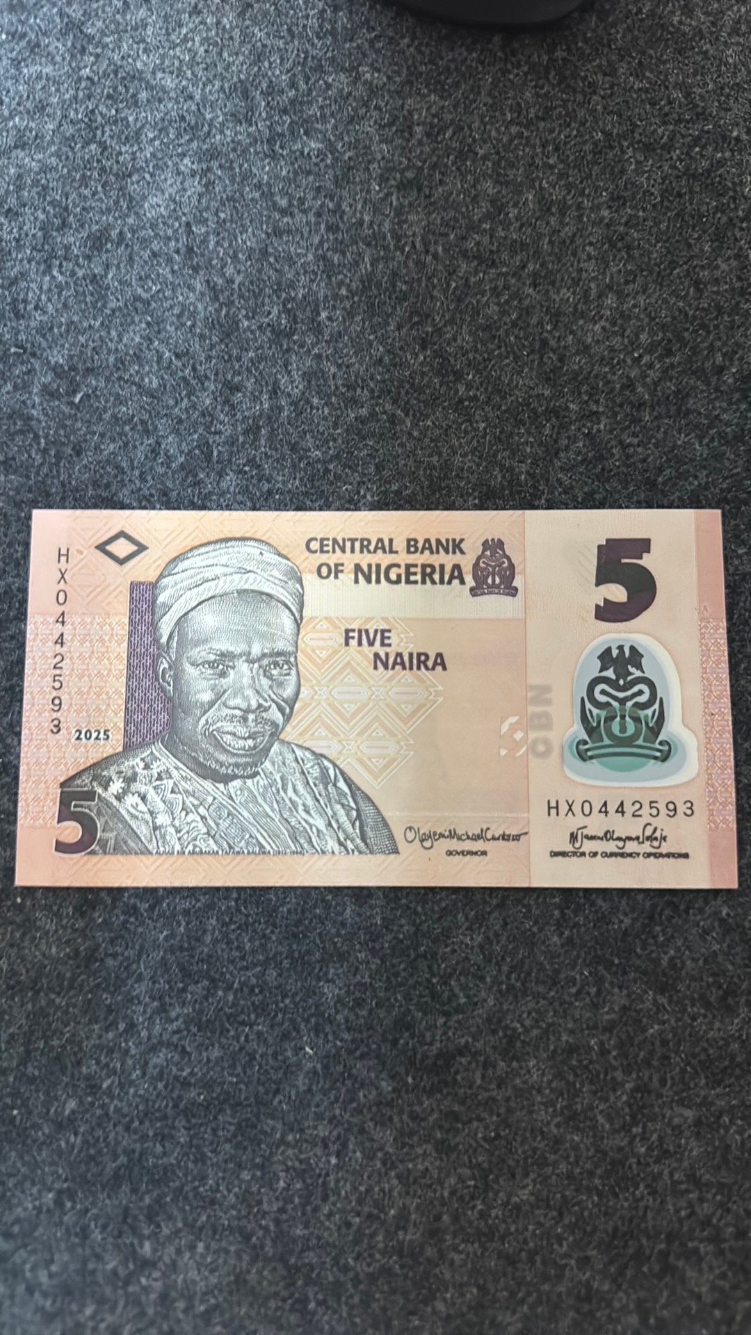 5 Naira nigérian, Timbres & Monnaies, Billets de banque | Afrique, Envoi, Nigeria