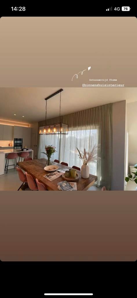 Hanglamp, Huis en Inrichting, Stoffering | Gordijnen en Lamellen, Zo goed als nieuw, Zwart, Ophalen
