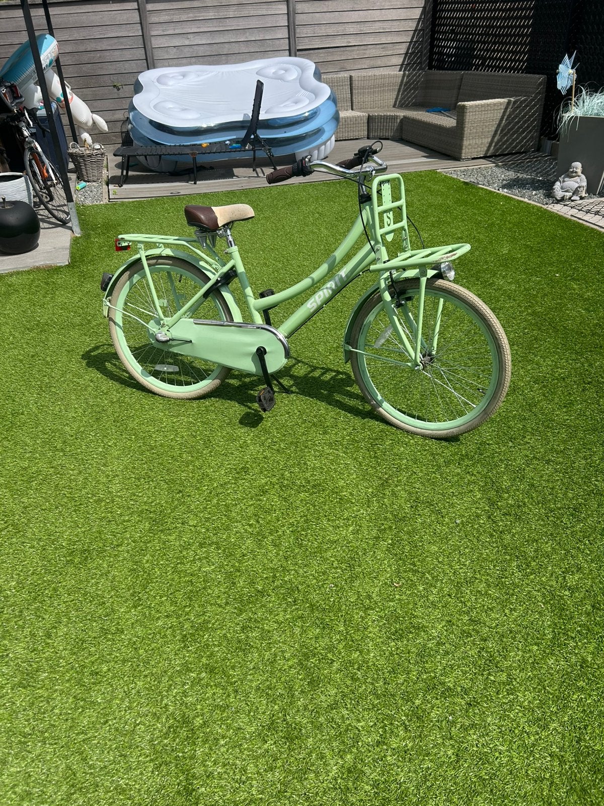Munt groene meisjes fiets Spirit 24 inch, Vitesses, 24 pouces, Frein à rétropédalage, Enlèvement