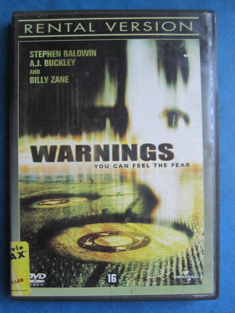 Warnings, Cd's en Dvd's, Dvd's | Thrillers en Misdaad, Zo goed als nieuw, Actiethriller, Vanaf 16 jaar, Ophalen of Verzenden